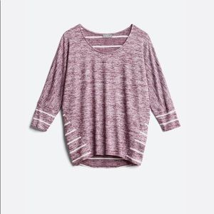 Stitch fix Market and Spruce Ansell Scoop Neck Dolman Knit Top Burgundy Size S